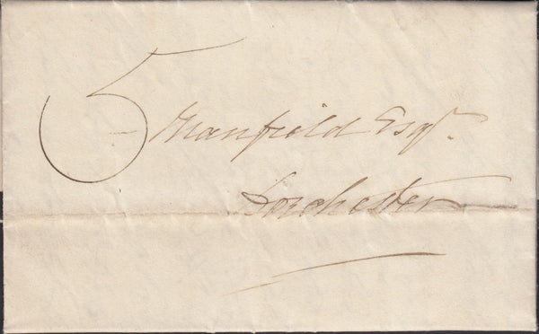 111408 - 1837 MOURNING ENVELOPE/DORSET/"TOO LATE" HAND STAMP (DT63).