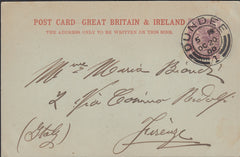 111458 - 1900 ILLUSTRATED POST CARD DUNDEE TO FLORENCE.