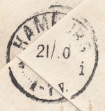 111468 - 1890 PENNY POSTAGE JUBILEE/1D BLUE ENVELOPE LONDON TO GERMANY.