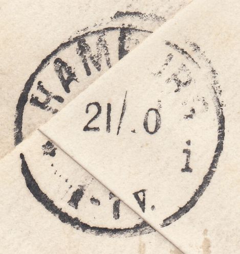 111468 - 1890 PENNY POSTAGE JUBILEE/1D BLUE ENVELOPE LONDON TO GERMANY.