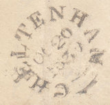 111558 - 1830 GLOS/"TOO LATE" HAND STAMP OF CHELTENHAM (GL182).