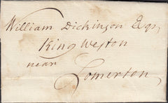 111570 - 1773 BRISTOL/"BRISTOL" STRAIGHT LINE HAND STAMP (BS26).