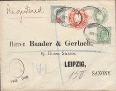 111575 - 1906 REGISTERED MAIL LONDON TO SAXONY.