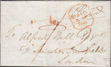 111608 - 1841 DORSET/"CORFE-CASTLE" HAND STAMP IN RED (DT164).
