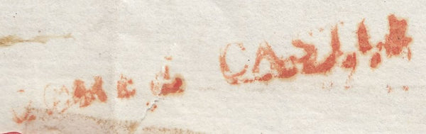 111608 - 1841 DORSET/"CORFE-CASTLE" HAND STAMP IN RED (DT164).