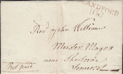 111670 - 1820 DORSET/"BLANDFORD 106" MILEAGE MARK (DT43).