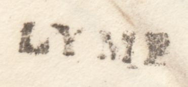 111671 - 1829 DORSET/"LYME" MILEAGE MARK, MILEAGE REMOVED - UNLISTED.