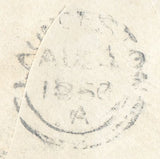 111707 - 1850 "873" NUMERAL OF WEYMOUTH IN BLUE ON COVER (SPEC B1xb CAT £750).