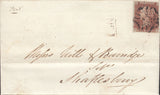 111709 - 1841 BLANDFORD PENNY POST/BLANDFORD MALTESE CROSS.