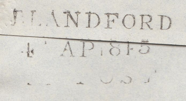 111712 - 1845 DORSET/BLANDFORD PENNY POST.