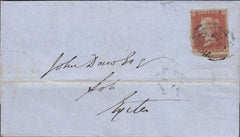 111728 - 1853 DORSET/"POOLE" SKELETON DATE STAMP CIRCULAR TYPE (32MM).