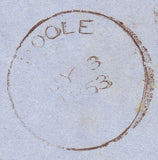 111728 - 1853 DORSET/"POOLE" SKELETON DATE STAMP CIRCULAR TYPE (32MM).