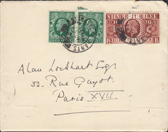 111869 - 1935 MAIL BASINGSTOKE TO PARIS/KGV SILVER JUBILEE ISSUE.