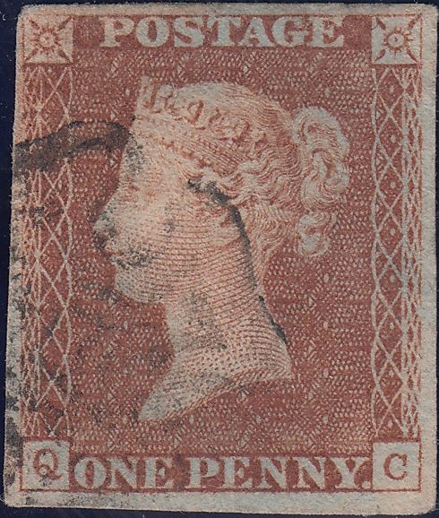 111963 - 1841 1D RED PL. ELEVEN (SG7)(QC).