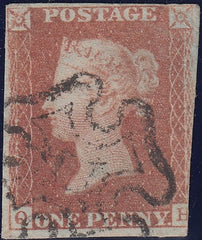 111975 - 1841 1D RED PL. ELEVEN (SG7)(QH).