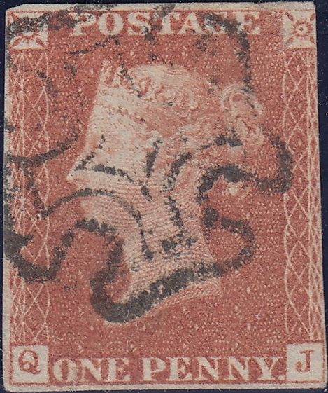 111978 - 1841 1D RED PL. ELEVEN (SG7)(QJ).