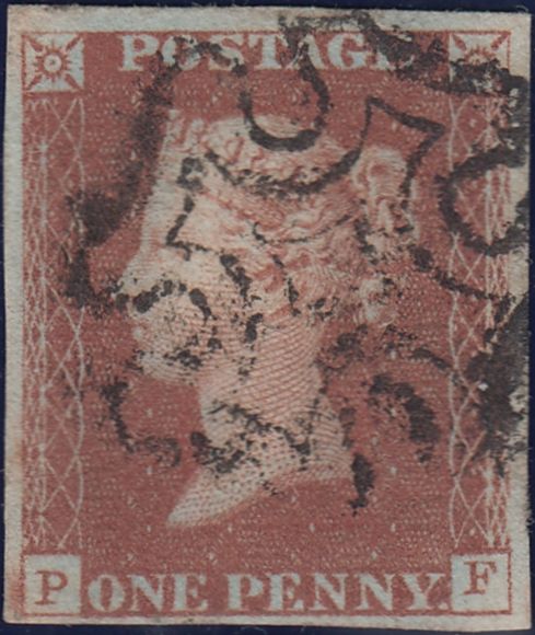 112006 - 1841 1D RED PL. ELEVEN (SG7)(PF).