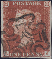 112064 - 1841 1D RED PL. ELEVEN (SG7)(LJ).