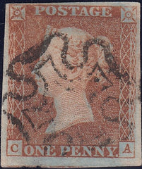 112075 - 1841 1D RED PL. ELEVEN (SG7)(CA).