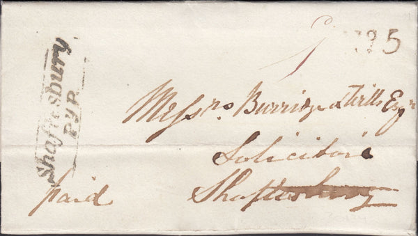 112085 - 1839 DORSET/'SHAFTESBURY PENNY POST' (DT458).