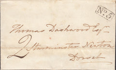 112110 - 1834 DORSET/'BLANDFORD PENNY POST' (DT54).