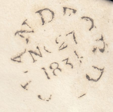 112110 - 1834 DORSET/'BLANDFORD PENNY POST' (DT54).