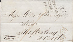112113 - 1845 DORSET/'BLANDFORD PENNY POST' (DT56).