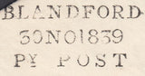112116 - 1839 DORSET/'BLANDFORD PENNY POST' (DT56).