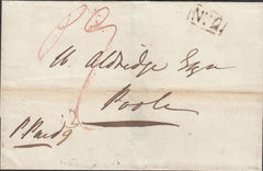 112121 - 1834 DORSET/'BLANDFORD PENNY POST' (DT54).