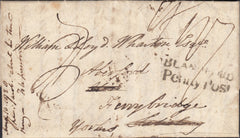 112123 - 1828 DORSET/'BLANDFORD PENNY POST' (DT54)/REDIRECTED.