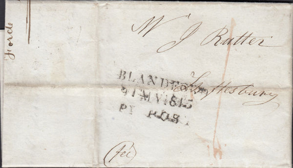 112125 - 1845 DORSET/'BLANDFORD PENNY POST' (DT56).