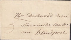 112126 - 1834 DORSET/MAIL PIDDLE HINTON TO BLANDFORD.