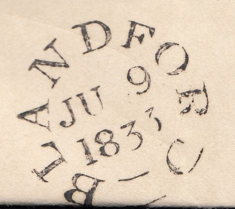 112129 - 1833 DORSET/'BLANDFORD PENNY POST' (DT54).