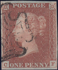 112151 - 1841 1D RED PL. ELEVEN (SG7)(CF).