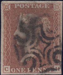 112155 - 1841 1D RED PL. ELEVEN (SG7)(CH).