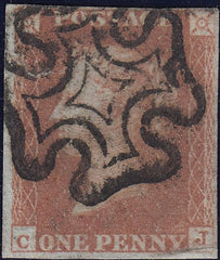 112159 - 1841 1D RED PL. ELEVEN (SG7)(CJ).