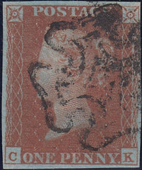 112162 - 1841 1D RED PL. ELEVEN (SG7)(CK).