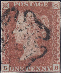 112170 - 1841 1D RED PL. ELEVEN (SG7)(DB).