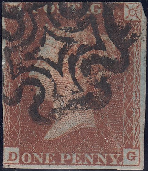 112181 - 1841 1D RED PL. ELEVEN (SG7)(DG).