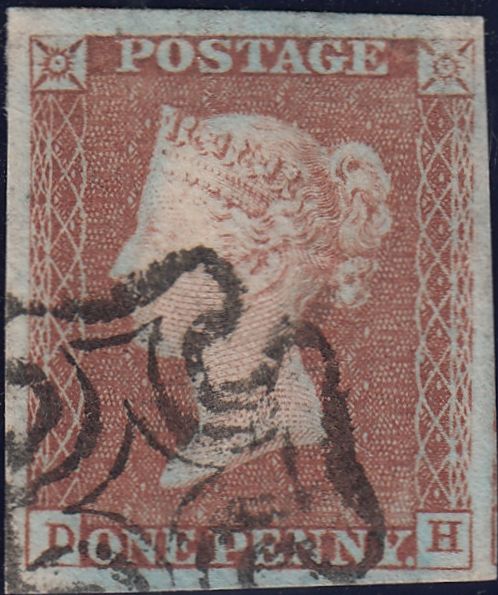 112182 - 1841 1D RED PL. ELEVEN (SG7)(DH).