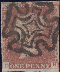 112183 - 1841 1D RED PL. ELEVEN (SG7)(DH).