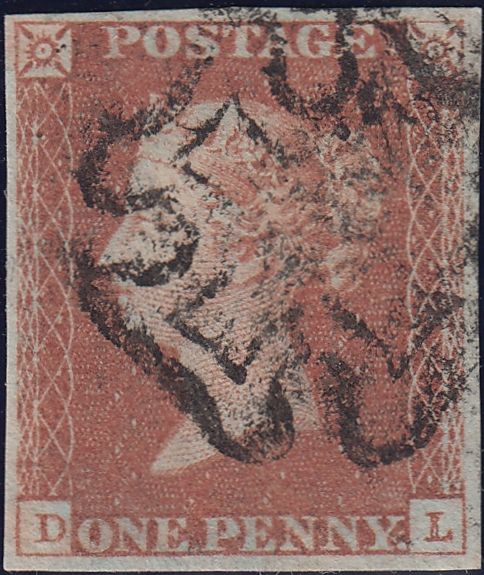 112192 - 1841 1D RED PL. ELEVEN (SG7)(DL).