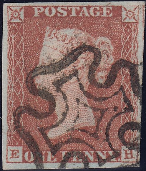 112209 - 1841 1D RED PL. ELEVEN (SG7)(EH).