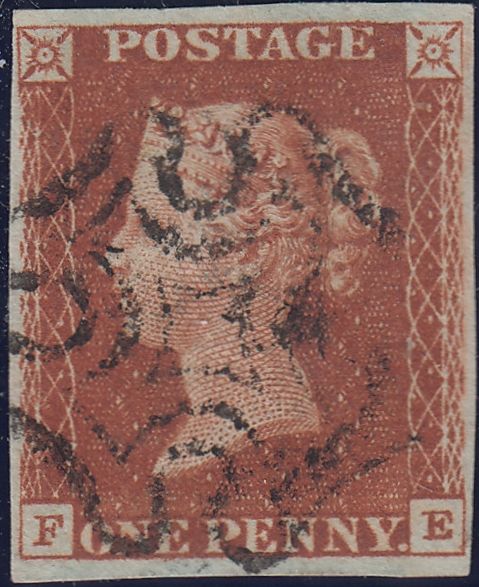 112221 - 1841 1D RED PL. ELEVEN (SG7)(FE).