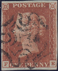 112221 - 1841 1D RED PL. ELEVEN (SG7)(FE).