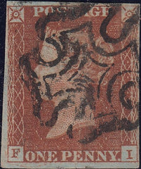 112224 - 1841 1D RED PL. ELEVEN (SG7)(FI).