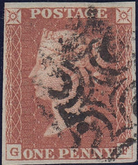 112242 - 1841 1D RED PL. ELEVEN (SG7)(GF).