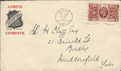112283 - 1935 ADVERTISING MAIL BURY TO HUDDERSFIELD.