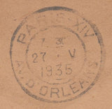112295 - 1935 MAIL LEEDS TO PARIS/SILVER JUBILEE ISSUE.