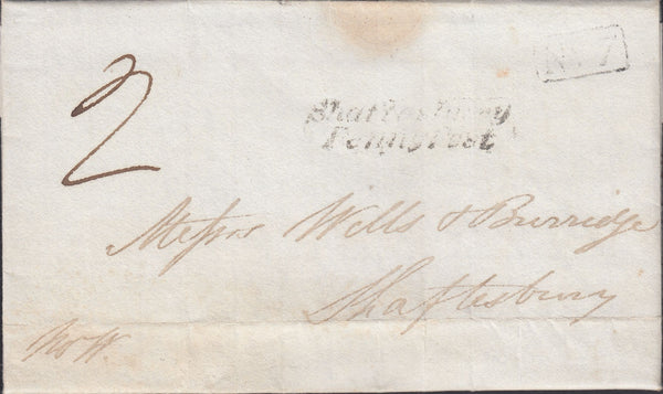 112343 1834 DORSET/'SHAFTESBURY PENNY POST' (DT458).